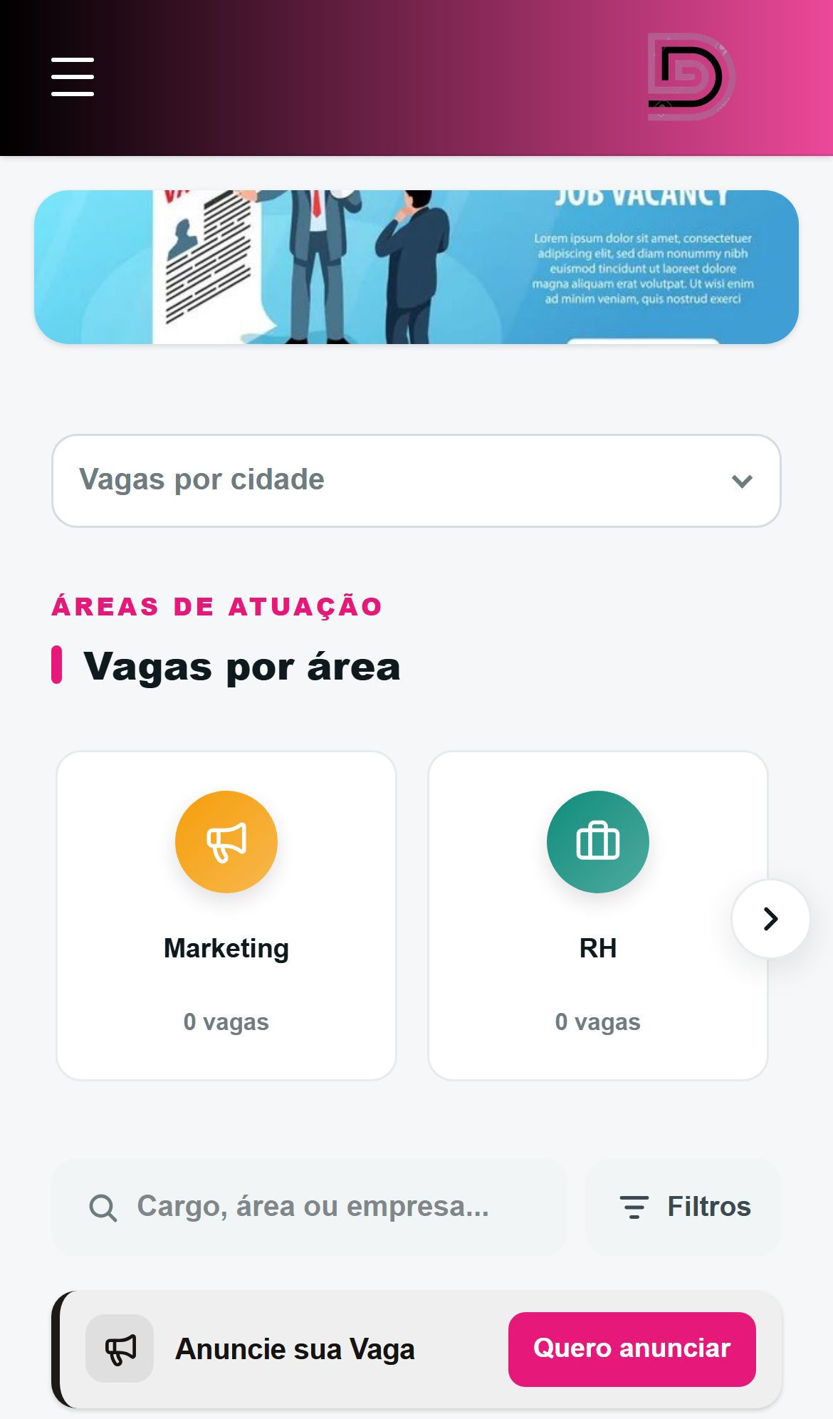 Vagas de emprego